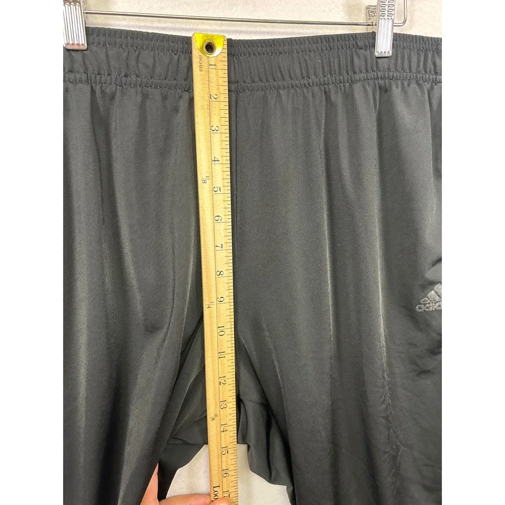 Athleisure Adidas Mens 2XL Black Straight Leg 3-Stripe Track Pants Activewear‎